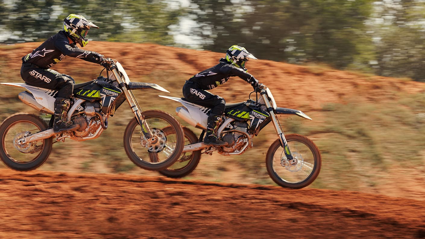 Triumph TF250 X bikes in action